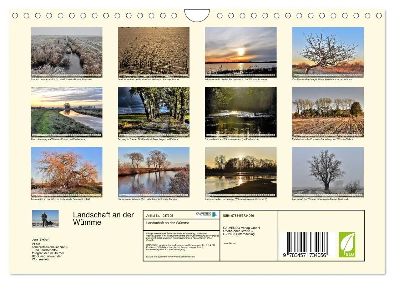 Bild: 9783457734056 | Landschaft an der Wümme (Wandkalender 2026 DIN A4 quer), CALVENDO...