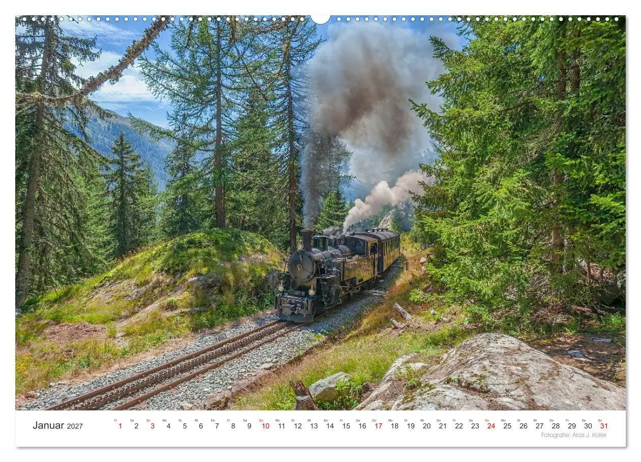 Bild: 9783569844056 | Mit Dampf am Furkapass (Wandkalender 2027 DIN A2 quer), CALVENDO...