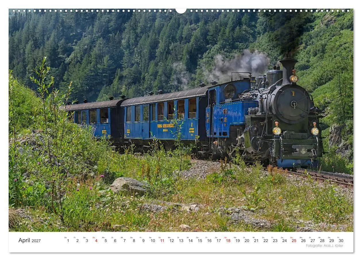 Bild: 9783569844056 | Mit Dampf am Furkapass (Wandkalender 2027 DIN A2 quer), CALVENDO...