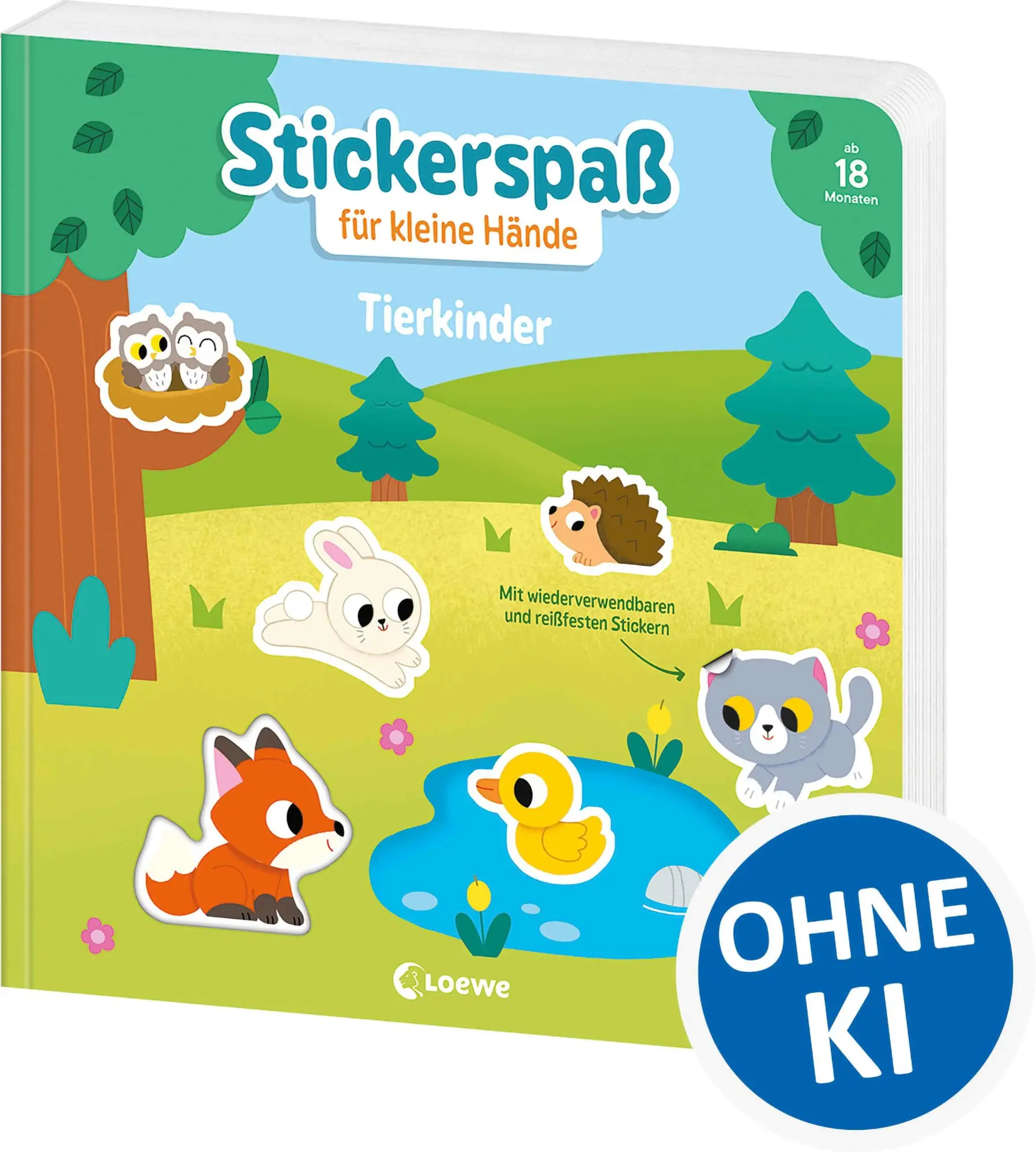 Cover: 9783743224056 | Stickerspaß für kleine Hände - Tierkinder | Anna Lena Grünhäuser