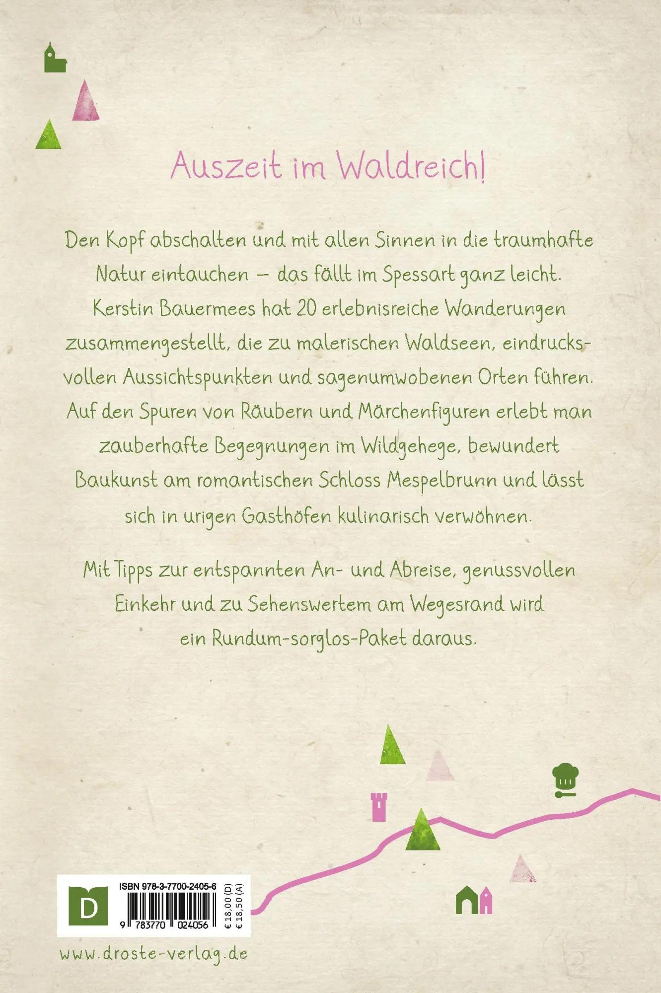 Rückseite: 9783770024056 | Spessart. Wandern für die Seele | Wohlfühlwege | Kerstin Bauermees