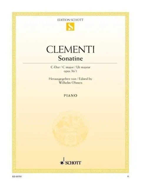 Cover: 9790001144056 | Sonatine C-Dur | op. 36/1. Klavier., Edition Schott Einzelausgabe