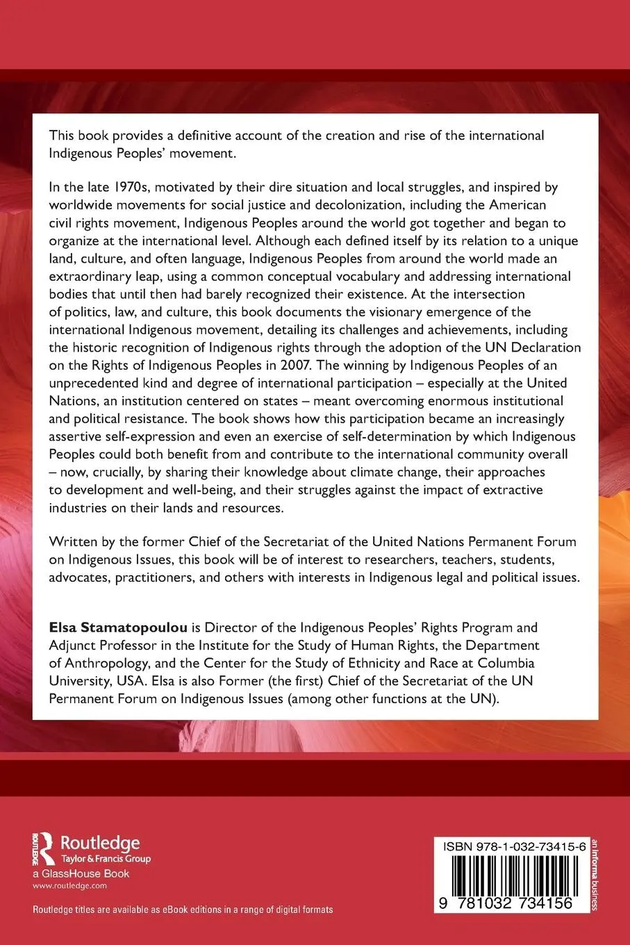 Rückseite: 9781032734156 | Indigenous Peoples in the International Arena | Elsa Stamatopoulou