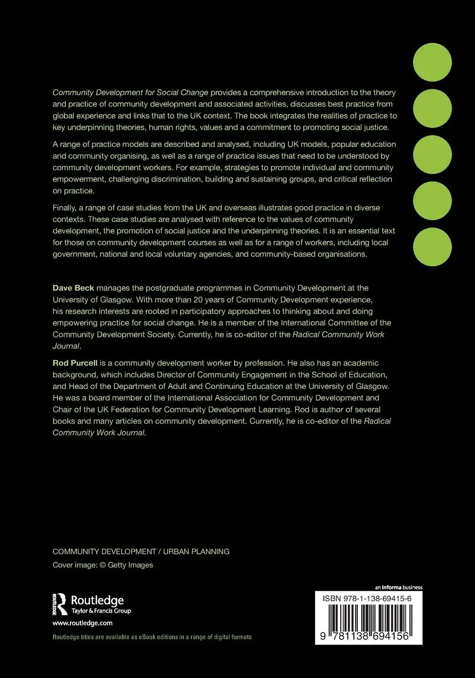 Rückseite: 9781138694156 | Community Development for Social Change | Dave Beck (u. a.) | Buch