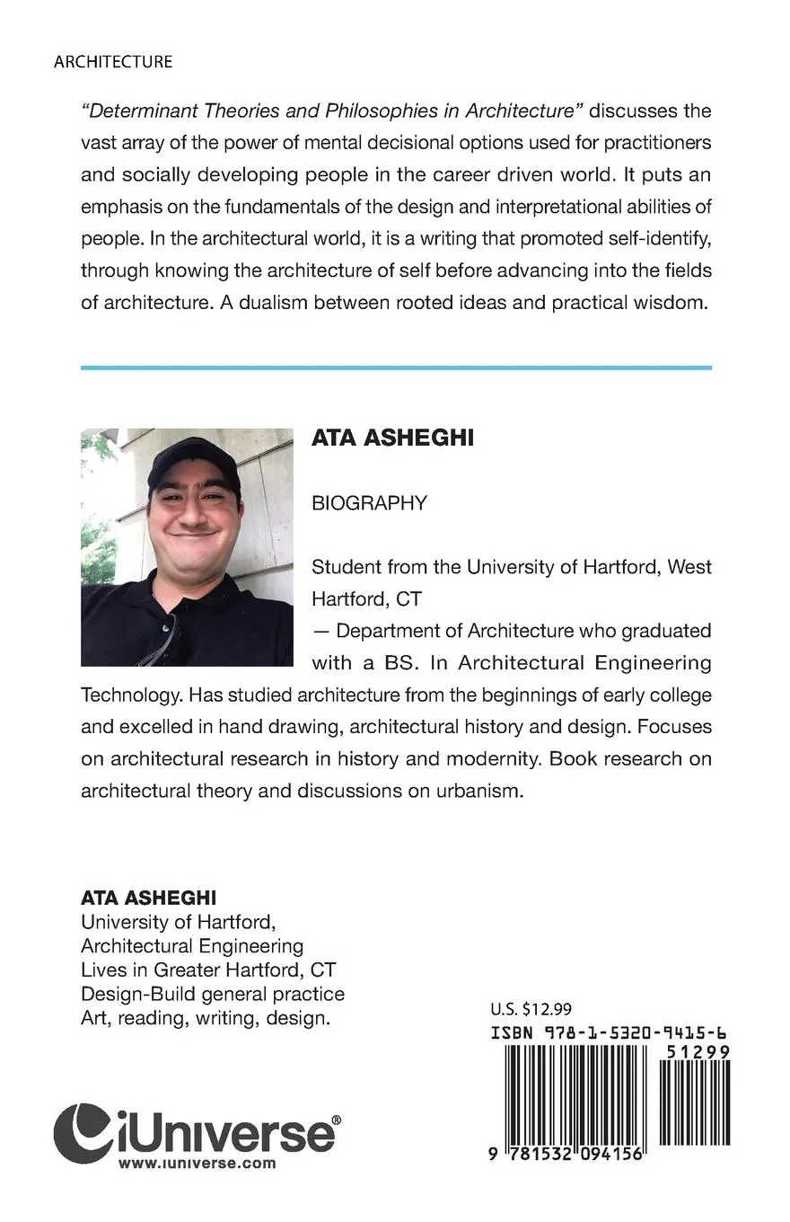Rückseite: 9781532094156 | Determinant Theories and Philosophies in Architecture | Ata Asheghi