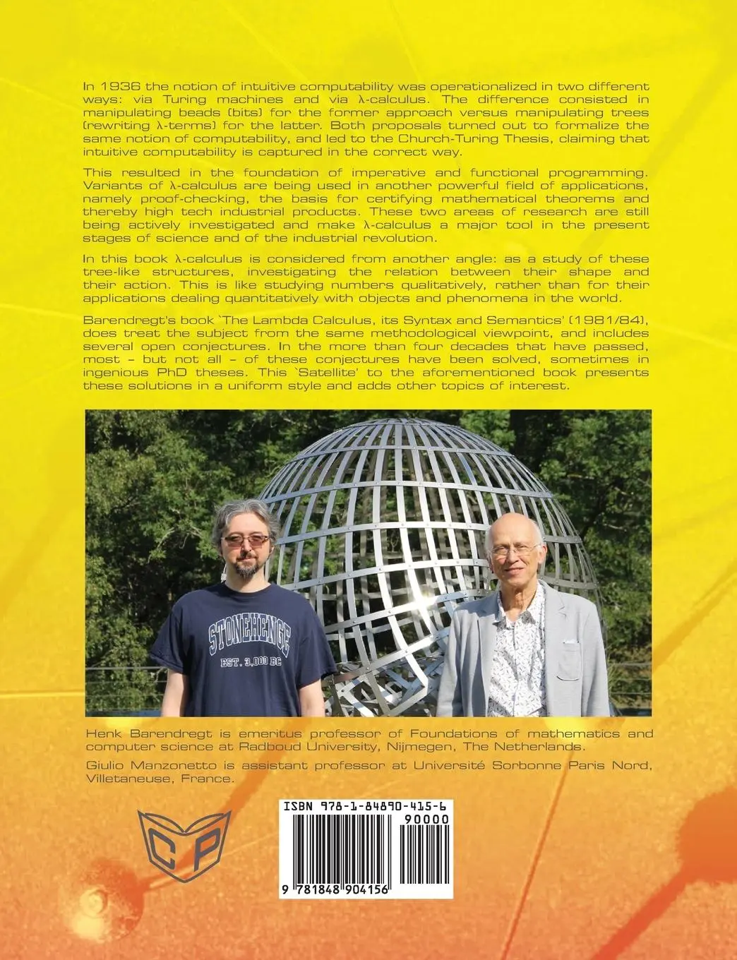 Rückseite: 9781848904156 | A Lambda Calculus Satellite | Henk Barendregt (u. a.) | Taschenbuch