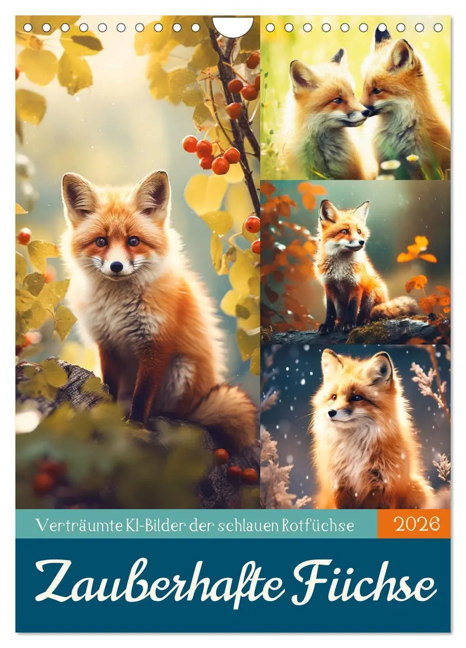 Cover: 9783516294156 | Zauberhafte Füchse (Wandkalender 2026 DIN A4 hoch), CALVENDO...