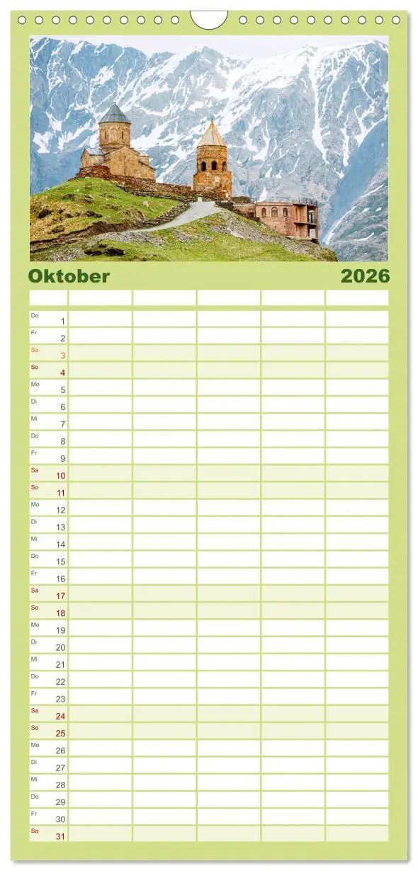 Bild: 9783516504156 | Familienplaner 2026 - Georgien - Einmalige Landschaften mit 5...