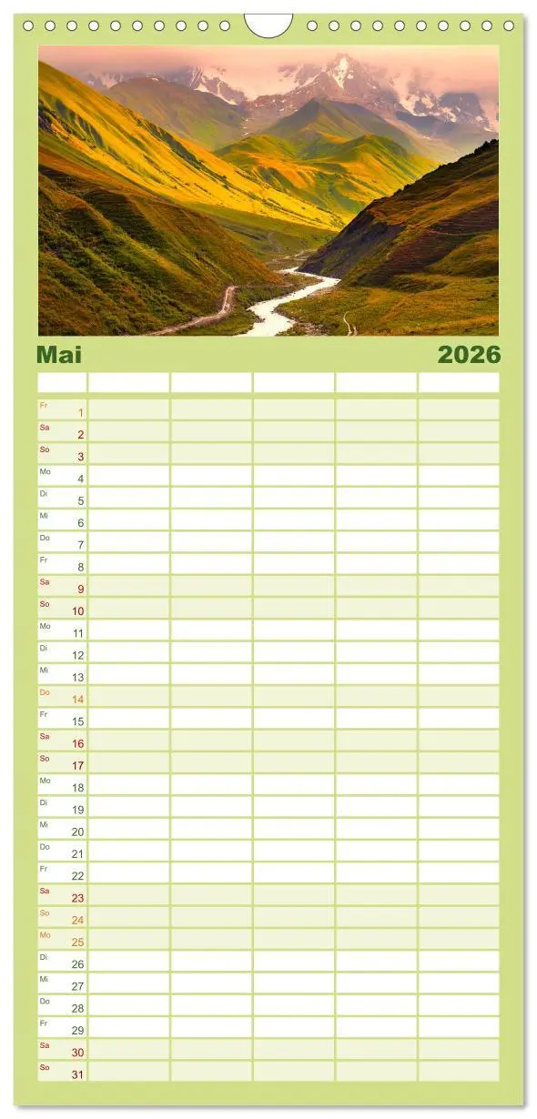 Bild: 9783516504156 | Familienplaner 2026 - Georgien - Einmalige Landschaften mit 5...