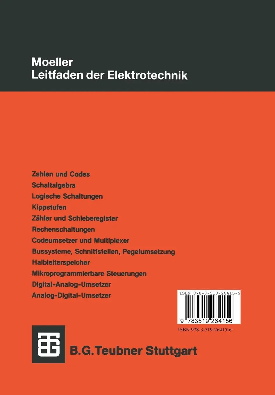 Rückseite: 9783519264156 | Digitaltechnik | Lorenz Borucki | Taschenbuch | xiii | Deutsch | 1989