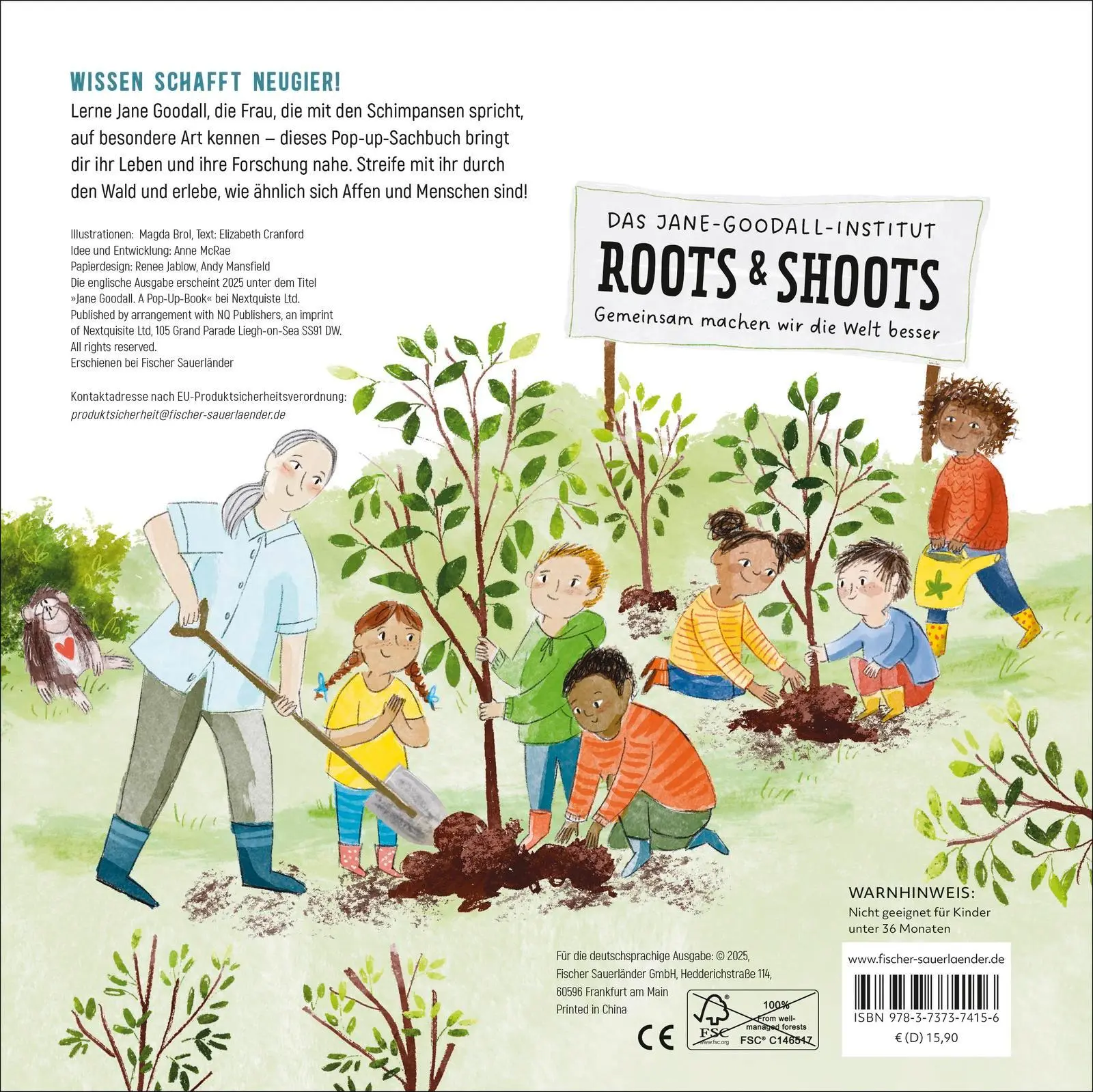 Rückseite: 9783737374156 | SCIENCE POPS: Jane Goodall | Elizabeth Cranford | Buch | SCIENCE POPS