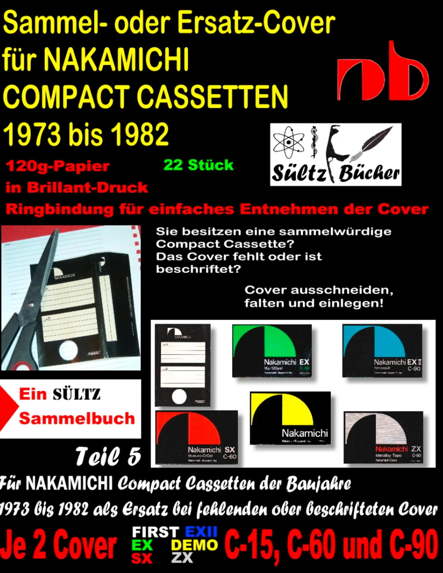 Cover: 9783748194156 | Sammel- oder Ersatz-Cover für NAKAMICHI COMPACT CASSETTEN 1973 bis...