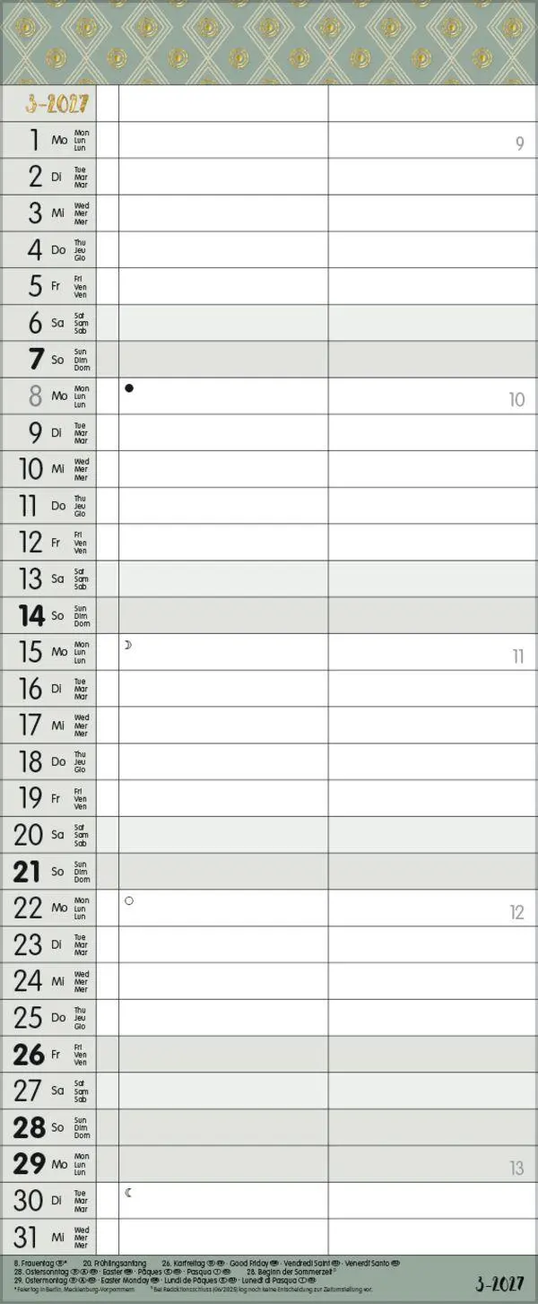 Bild: 9783819304156 | My Timer - Glamour your Time 2027 | Verlag Korsch | Kalender | 14 S.