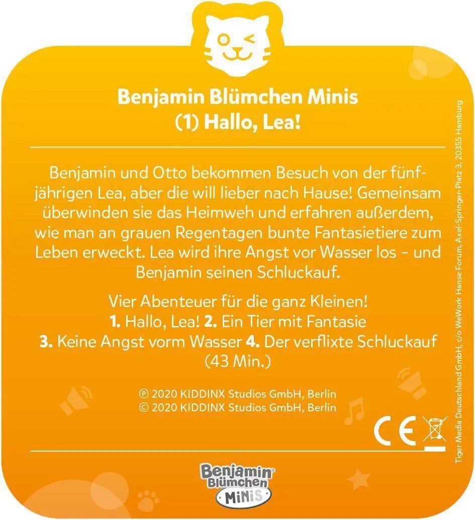 Bild: 4260535484256 | tigercard - Benjamin Blümchen Minis - Hallo Lea | Deutsch | 2021