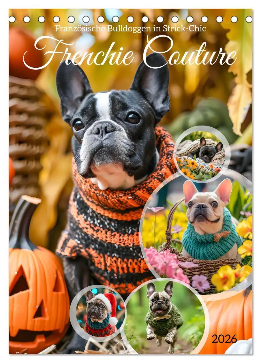Cover: 9783516284256 | Frenchie Couture - Französische Bulldoggen in Strick-Chic...