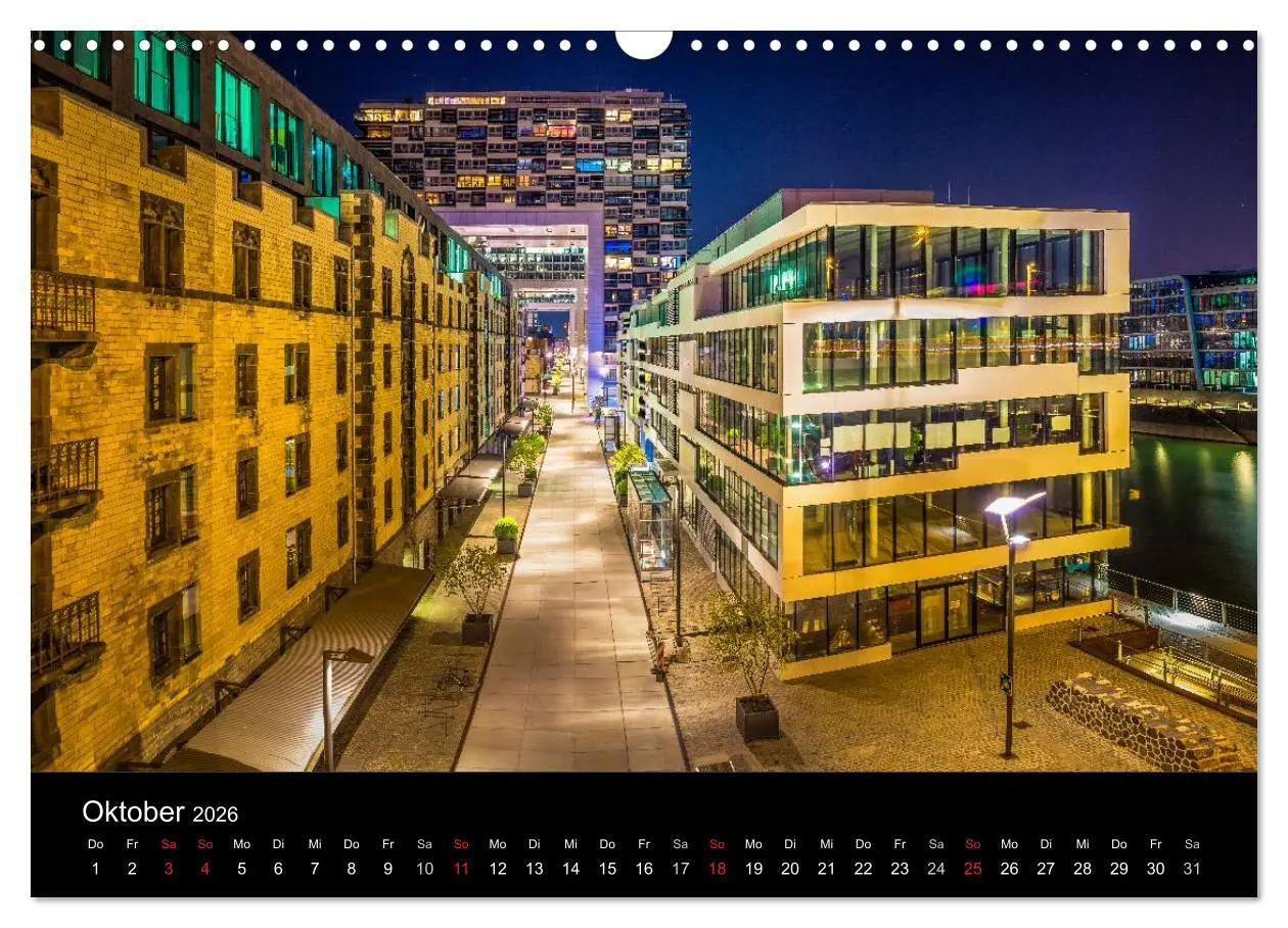 Bild: 9783516034356 | Köln Impressionen bei Nacht (Wandkalender 2026 DIN A3 quer),...