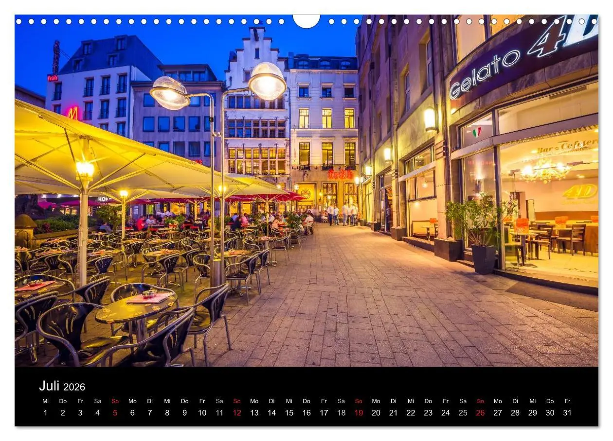 Bild: 9783516034356 | Köln Impressionen bei Nacht (Wandkalender 2026 DIN A3 quer),...