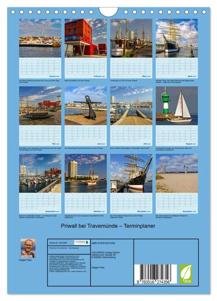 Bild: 9783516274356 | Priwall bei Travemünde - Terminplaner (Wandkalender 2026 DIN A4...
