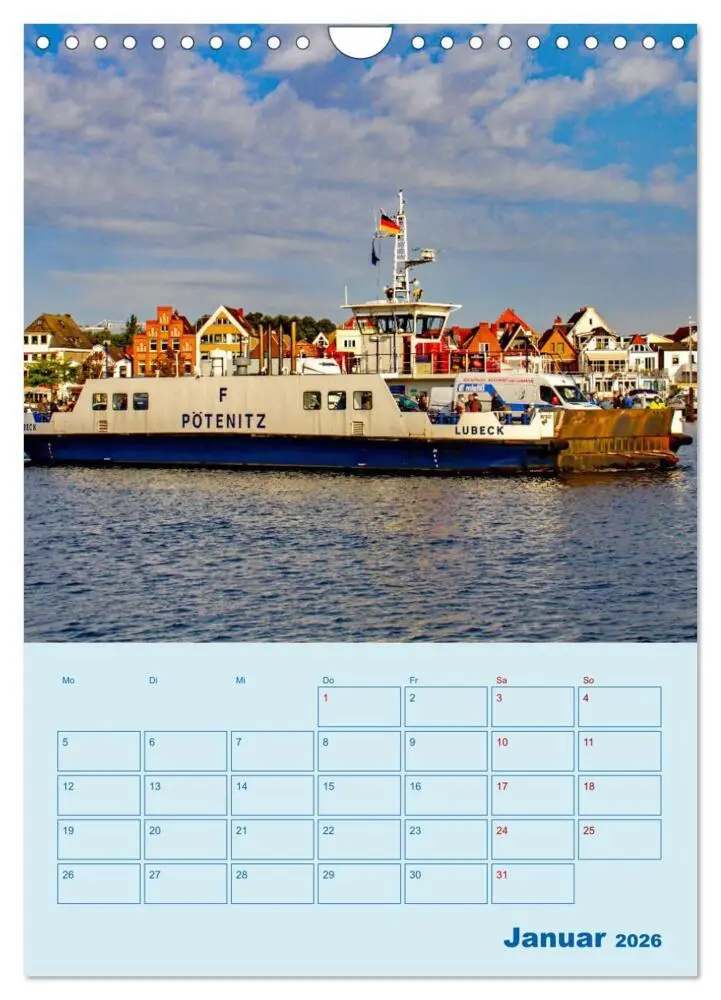Bild: 9783516274356 | Priwall bei Travemünde - Terminplaner (Wandkalender 2026 DIN A4...