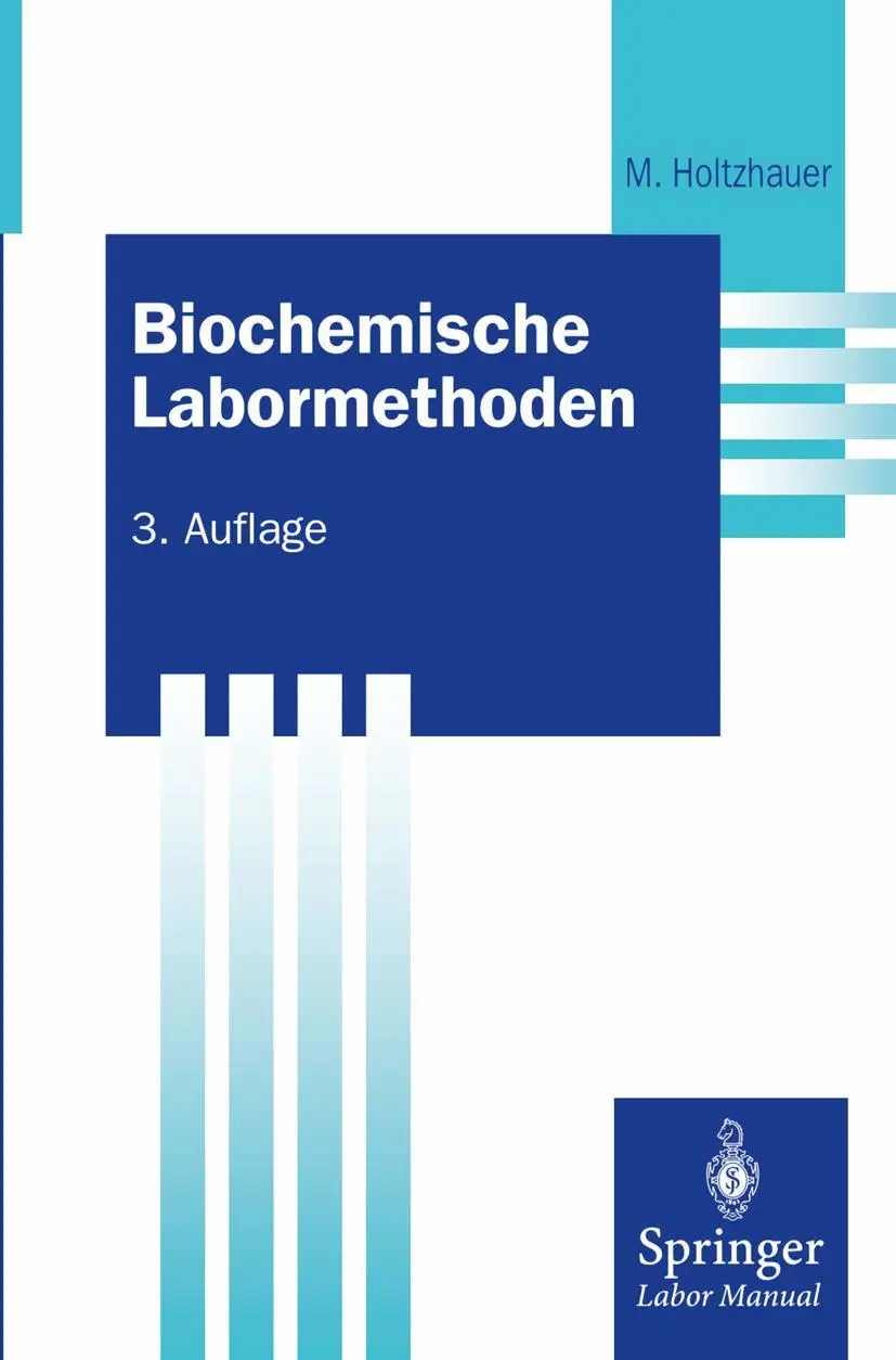 Cover: 9783540624356 | Biochemische Labormethoden | Martin Holtzhauer | Taschenbuch | xiv