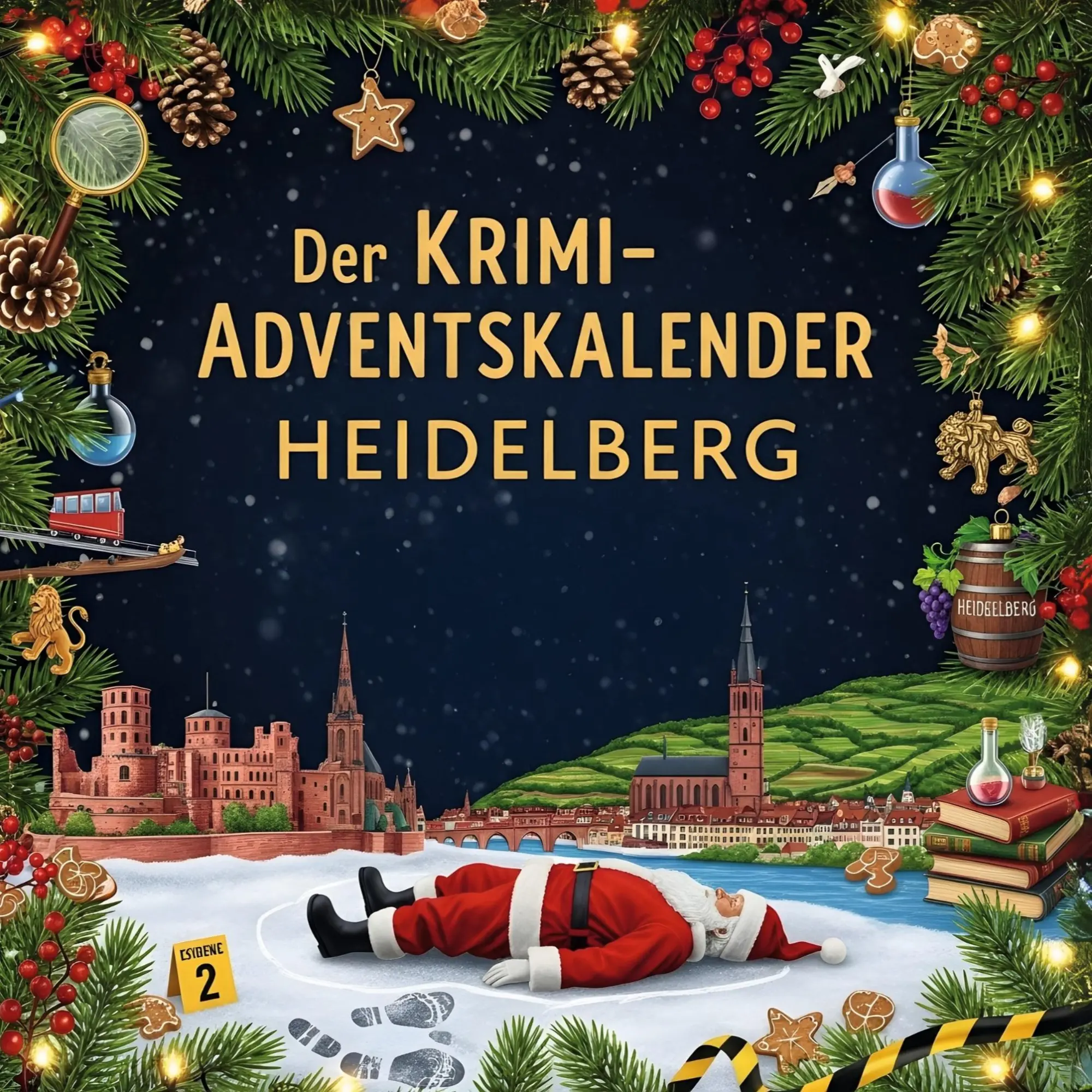 Cover: 9783695304356 | Der Krimi-Adventskalender Heidelberg | Mordsverdächtig in 24 Akten