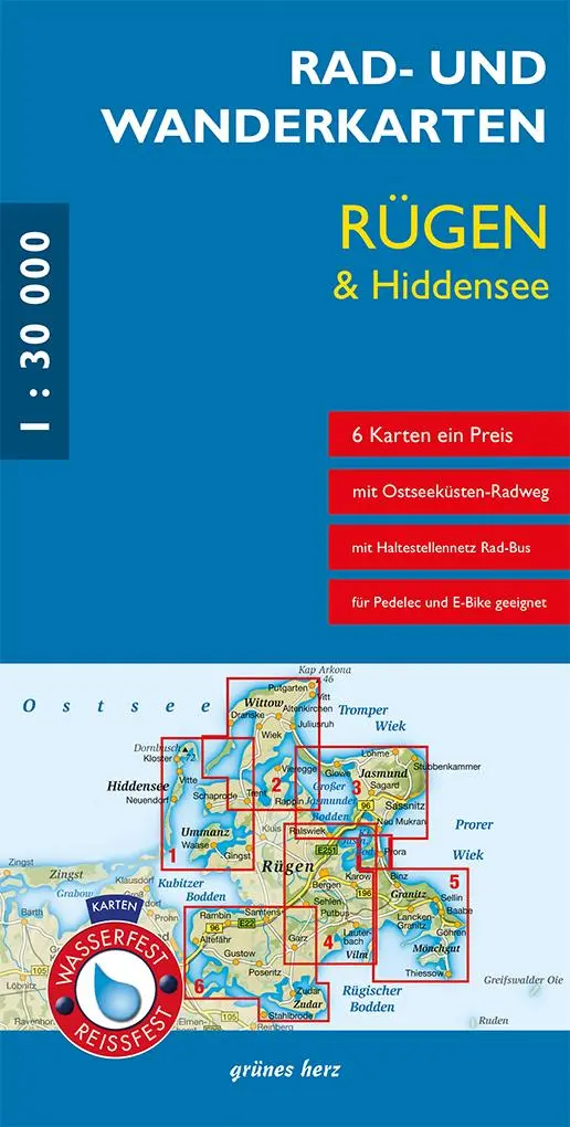 Cover: 9783866364356 | Rad- und Wanderkarten-Set Rügen &amp; Hiddensee | (Land-)Karte | 6 S.