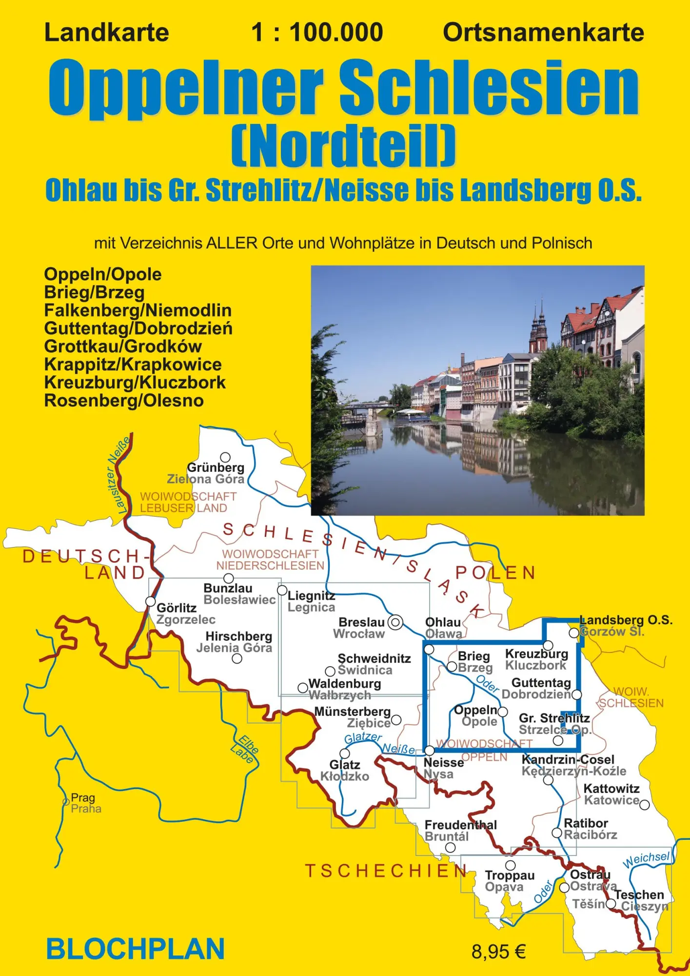 Cover: 9783982024356 | Landkarte Oppelner Schlesien (Nordteil) 1:100 000 | Dirk Bloch | 2 S.