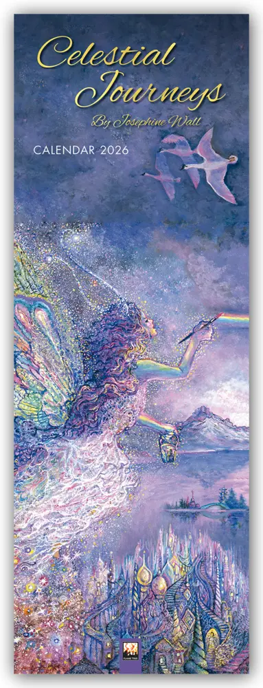 Cover: 9781835624456 | Josephine Wall, Celestial Journeys - Slimline-Kalender 2026 -...