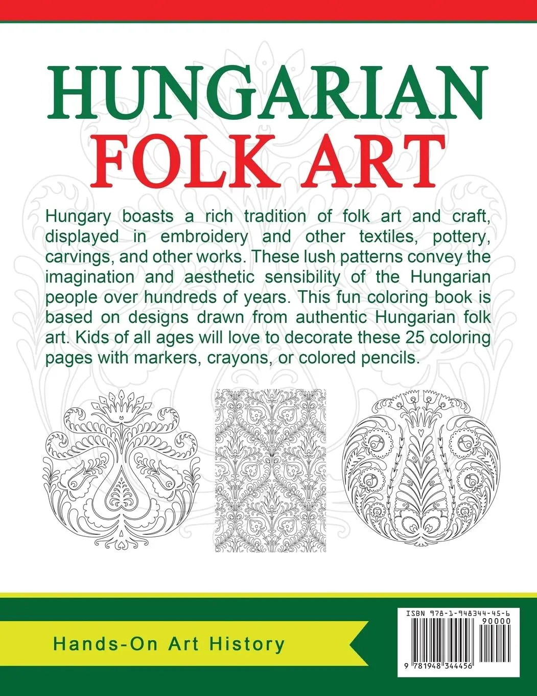Rückseite: 9781948344456 | Hungarian Folk Art | Coloring Pages for Kids and Kids at Heart | Buch