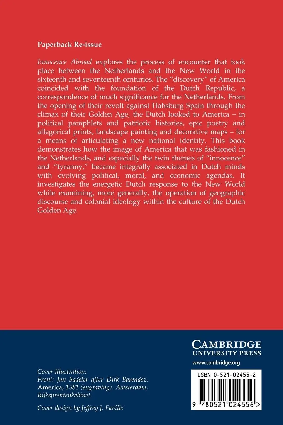 Rückseite: 9780521024556 | Innocence Abroad | The Dutch Imagination and the New World, 1570 1670