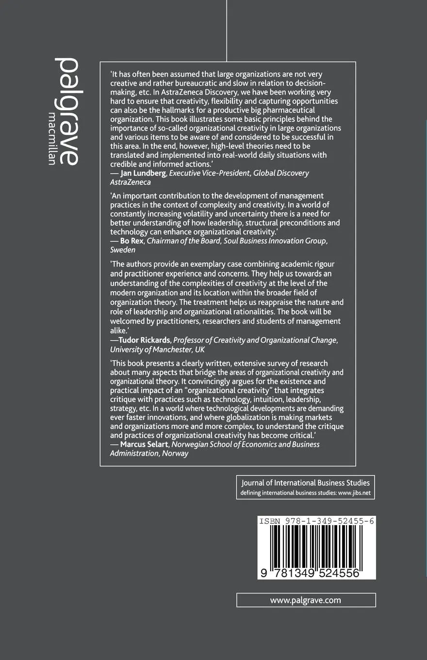 Rückseite: 9781349524556 | Managing Creativity in Organizations | Critique and Practices | Buch