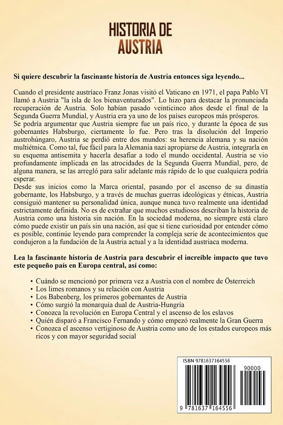 Rückseite: 9781637164556 | Historia de Austria | Una guía fascinante de la historia de Austria