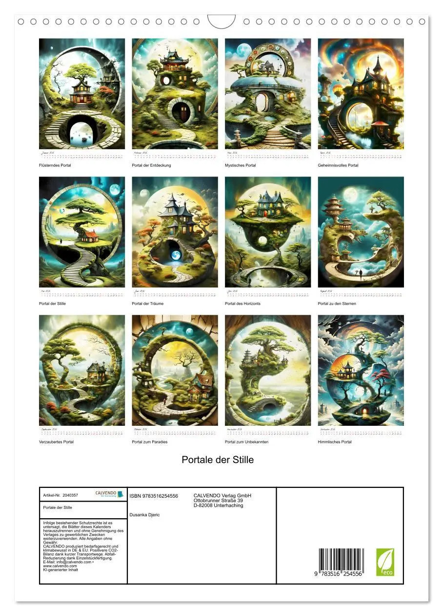 Bild: 9783516254556 | Portale der Stille (Wandkalender 2026 DIN A3 hoch), CALVENDO...