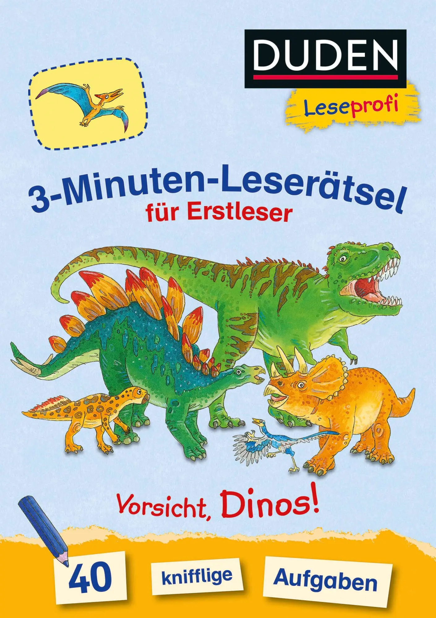 Cover: 9783737334556 | Duden Leseprofi - 3-Minuten-Leserätsel für Erstleser: Vorsicht, Dinos!
