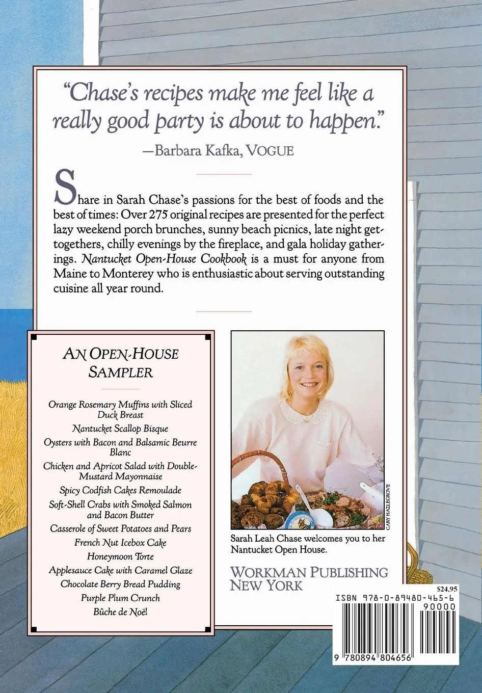 Rückseite: 9780894804656 | Nantucket Open-House Cookbook | Sarah Leah Chase | Taschenbuch | 1987