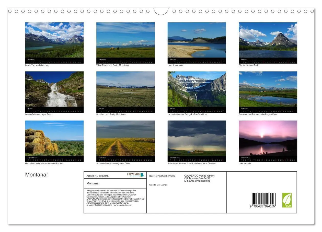 Bild: 9783435824656 | Montana! (Wandkalender 2025 DIN A3 quer), CALVENDO Monatskalender