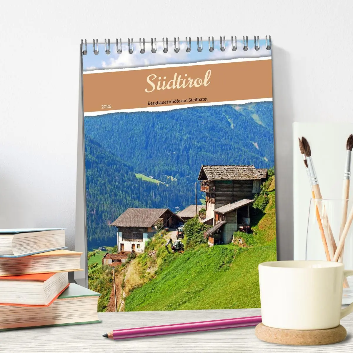 Bild: 9783516624656 | Südtirol Bergbauernhöfe am Steilhang (Tischkalender 2026 DIN A5...