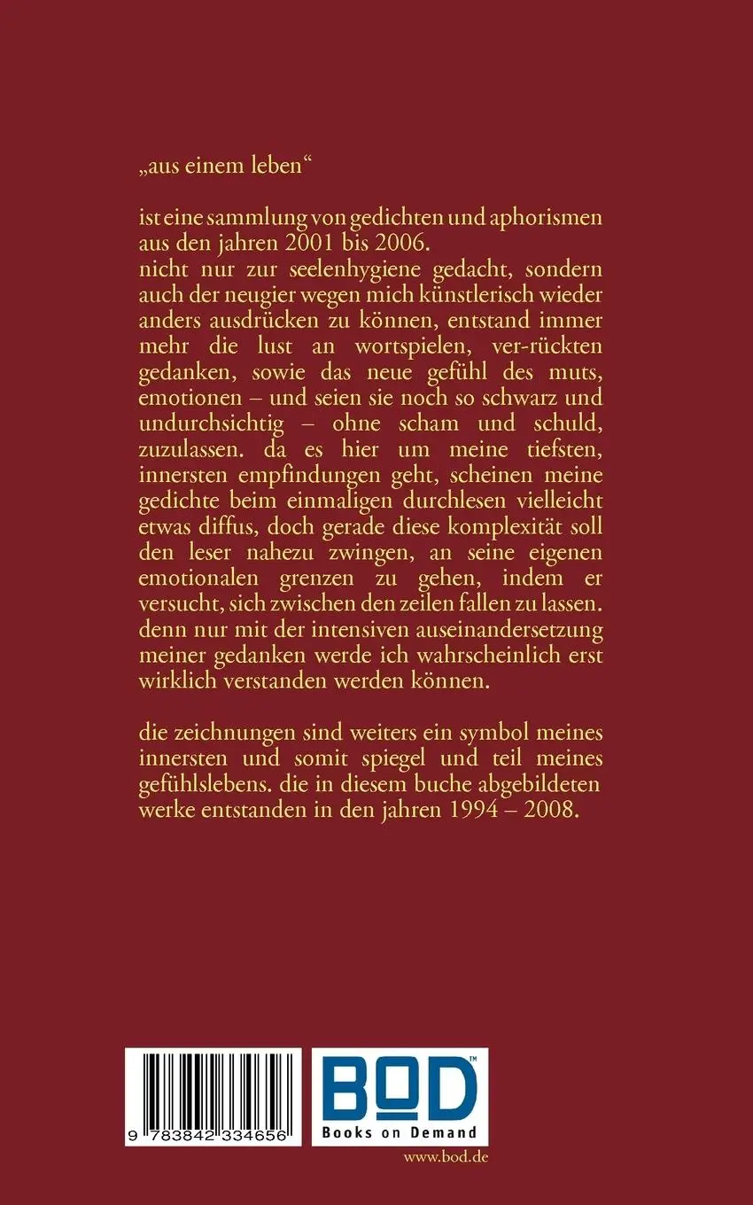 Rückseite: 9783842334656 | Aus einem Leben | Erinnerungen an einen Lebensabschnitt | Trapl | Buch