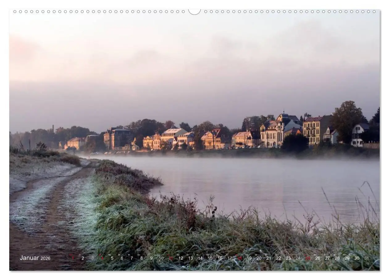 Bild: 9783516094756 | Die Elbe in Dresden-Laubegast (hochwertiger Premium Wandkalender...