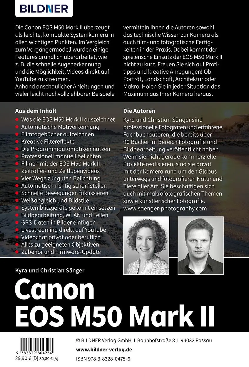 Rückseite: 9783832804756 | Canon EOS M50 Mark II | Das umfangreiche Praxisbuch zu Ihrer Kamera!