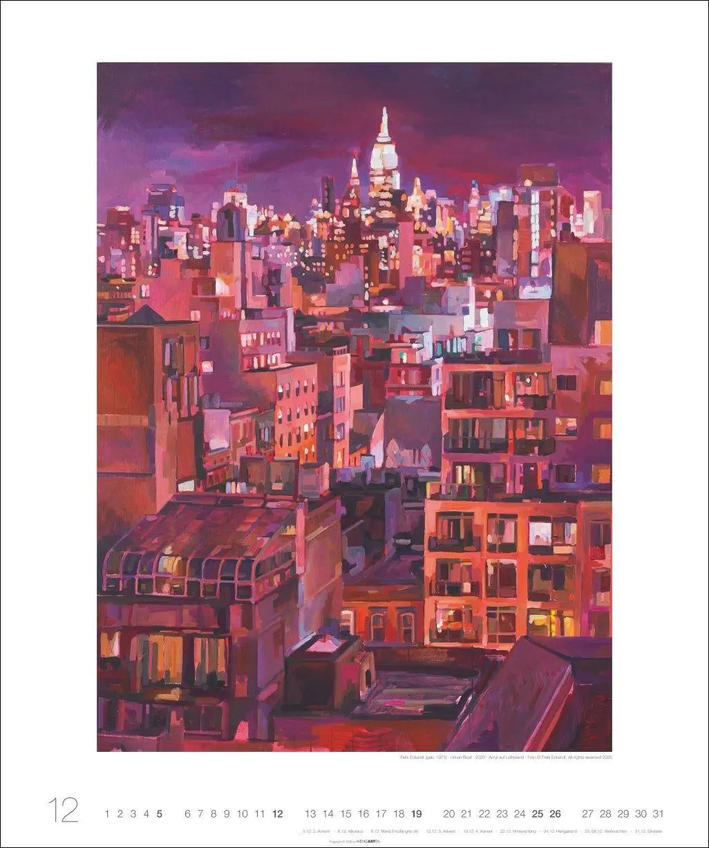 Bild: 9783839904756 | Urban Lights - Felix Eckardt 2027 | Felix Eckardt | Kalender | 14 S.