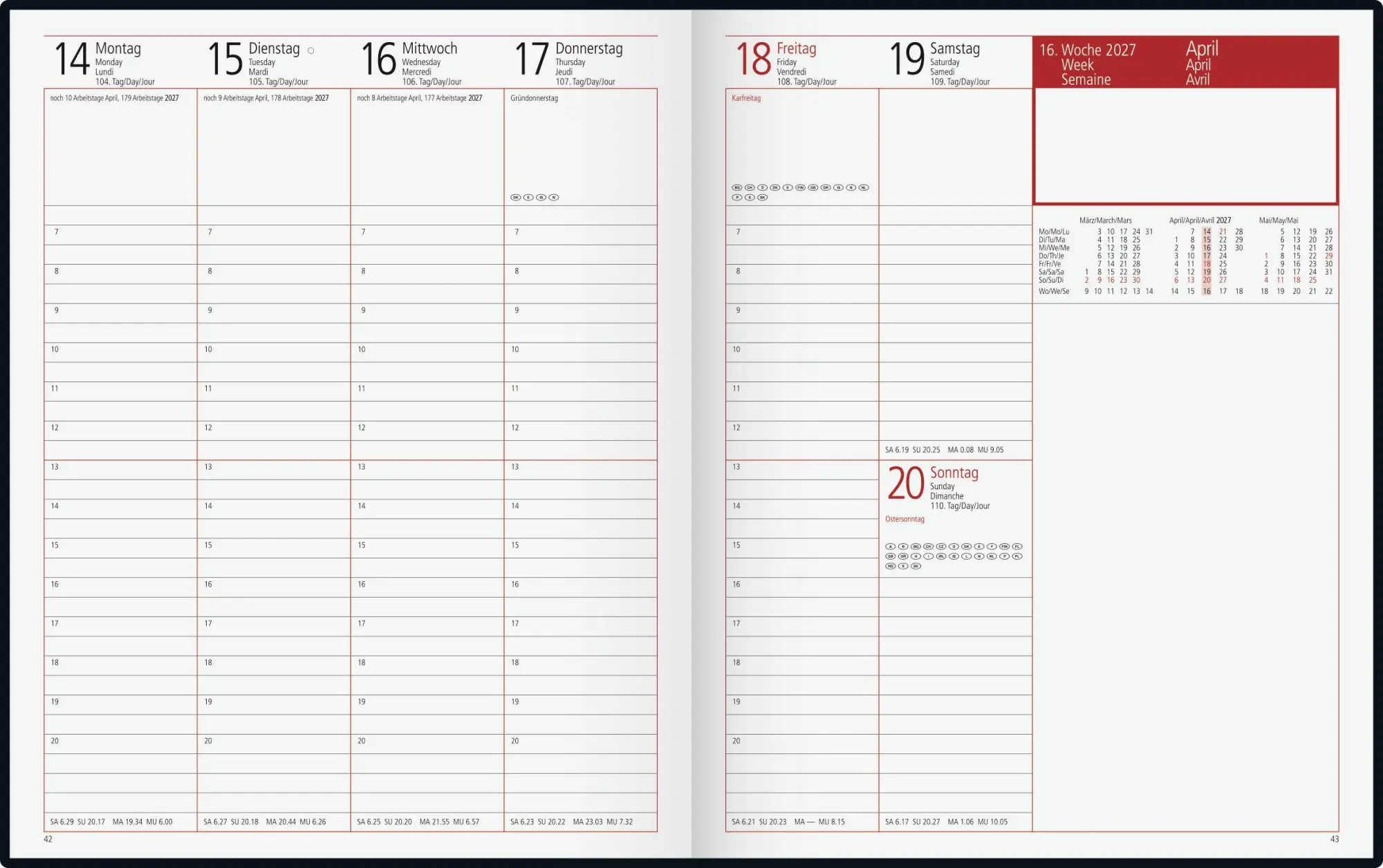 Bild: 4003273794856 | rido/idé 7024074907 Buchkalender Premium Mod. Managerkalender TM...
