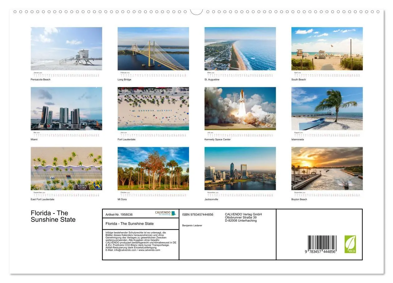 Bild: 9783457444856 | Florida - The Sunshine State (hochwertiger Premium Wandkalender...