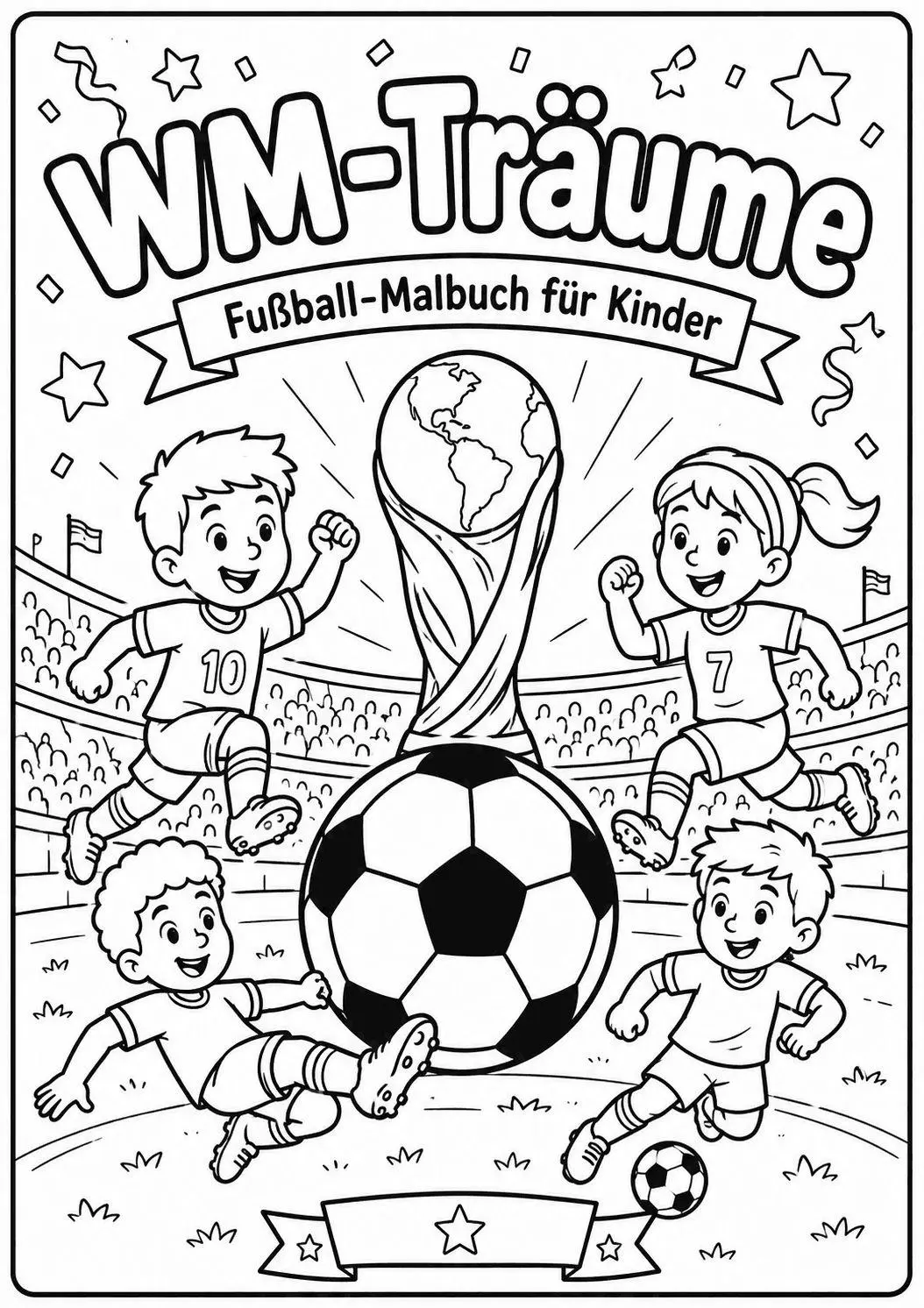Bild: 9783990514856 | WM-Träume - Fußball-Malbuch für Kinder | Fußball, Fahnen und Fanfieber