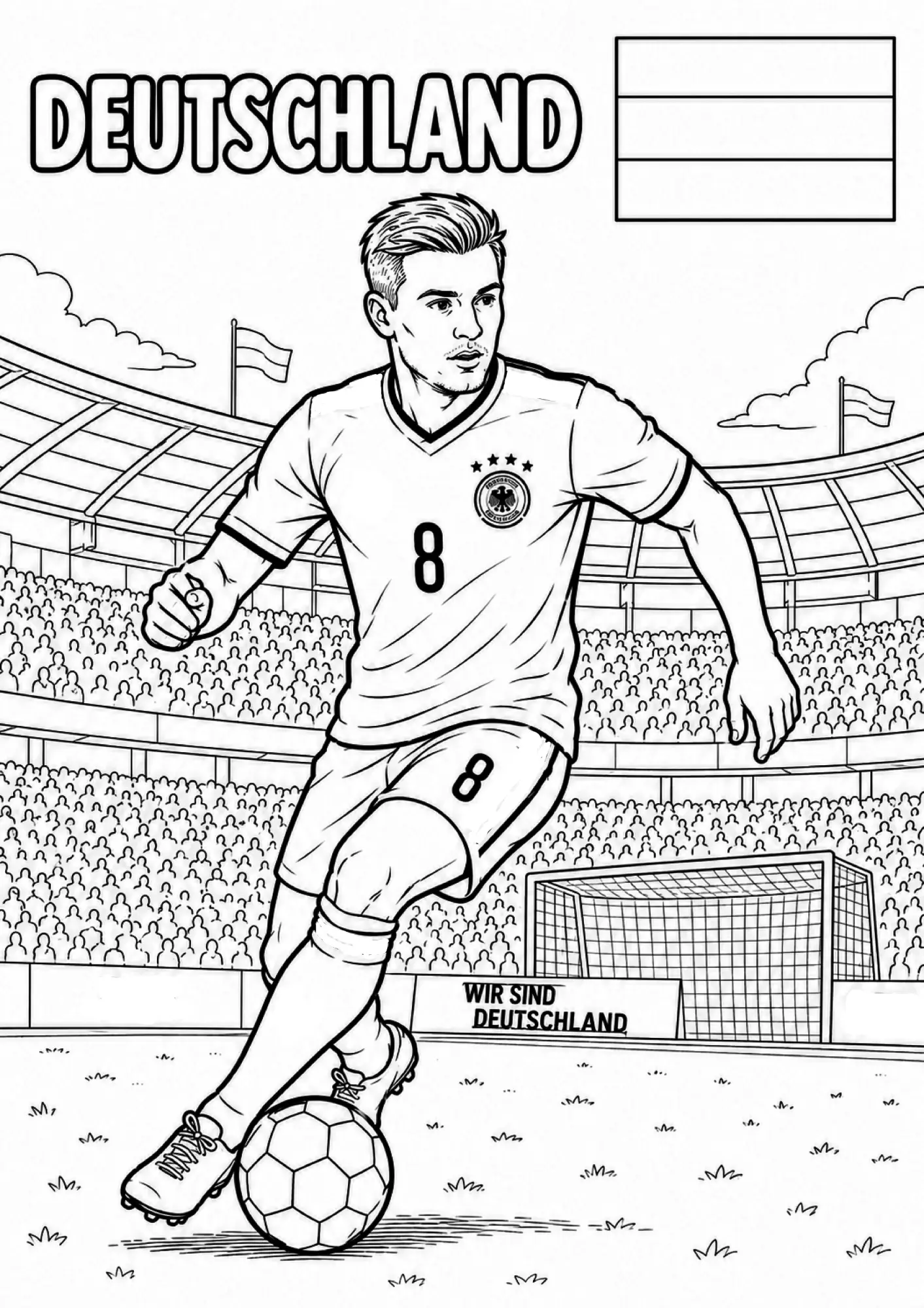Bild: 9783990514856 | WM-Träume - Fußball-Malbuch für Kinder | Fußball, Fahnen und Fanfieber
