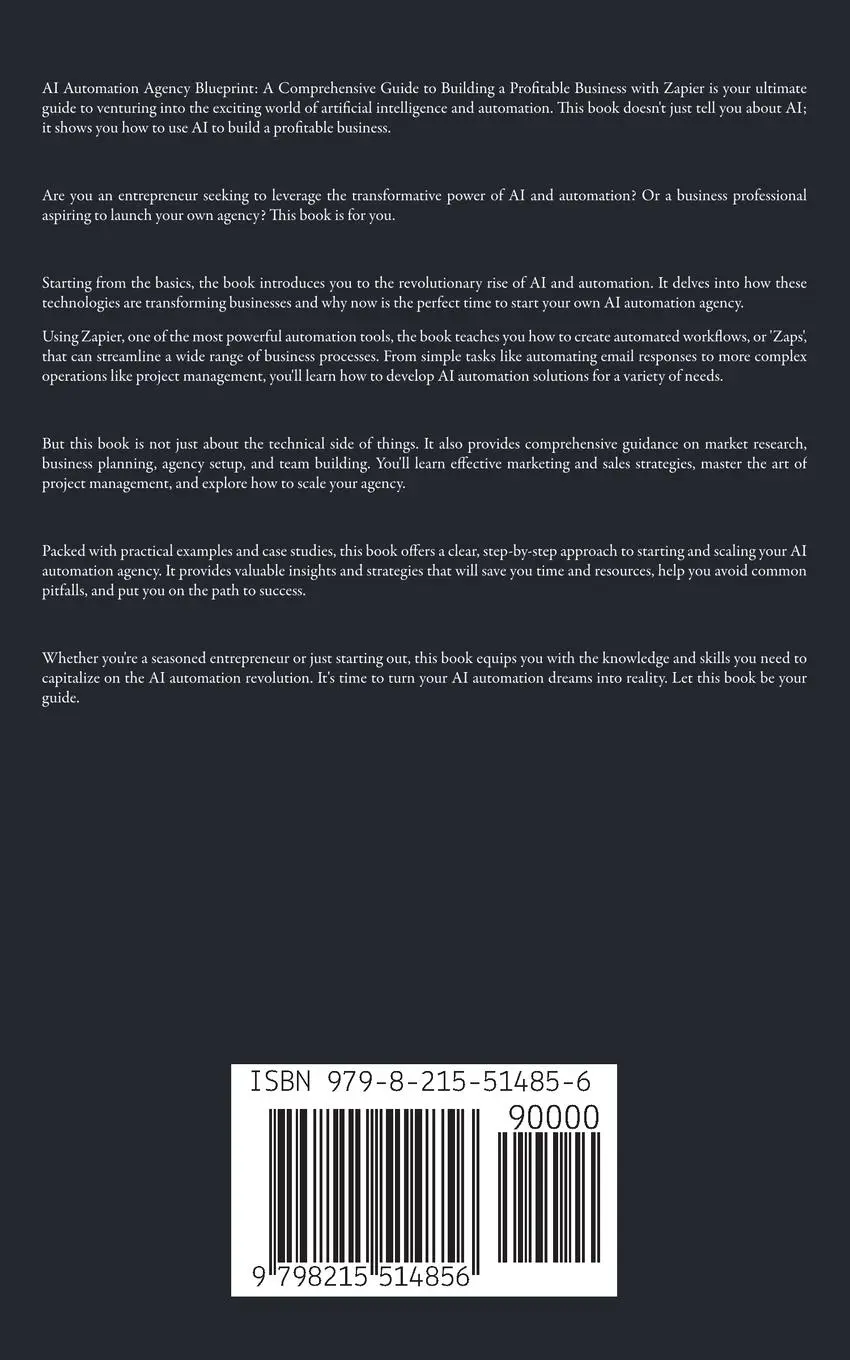 Rückseite: 9798215514856 | AI Automation Agency Blueprint | Silas Meadowlark | Taschenbuch | 2023