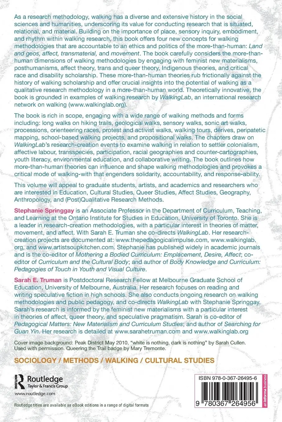 Rückseite: 9780367264956 | Walking Methodologies in a More-Than-Human World | Walkinglab | Buch