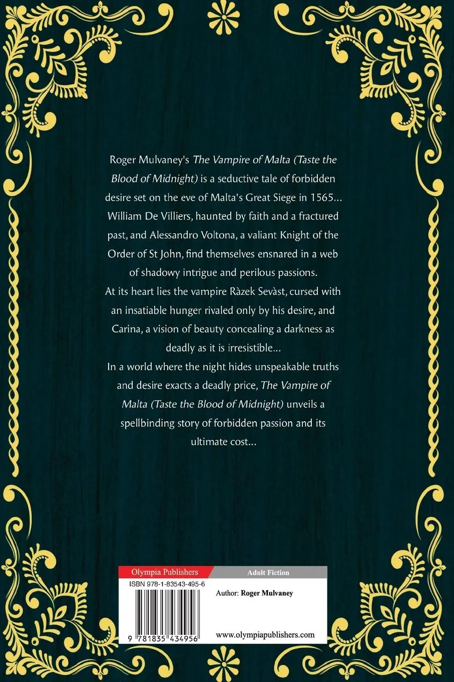 Rückseite: 9781835434956 | The Vampire of Malta (Taste the Blood of Midnight) | Roger Mulvaney