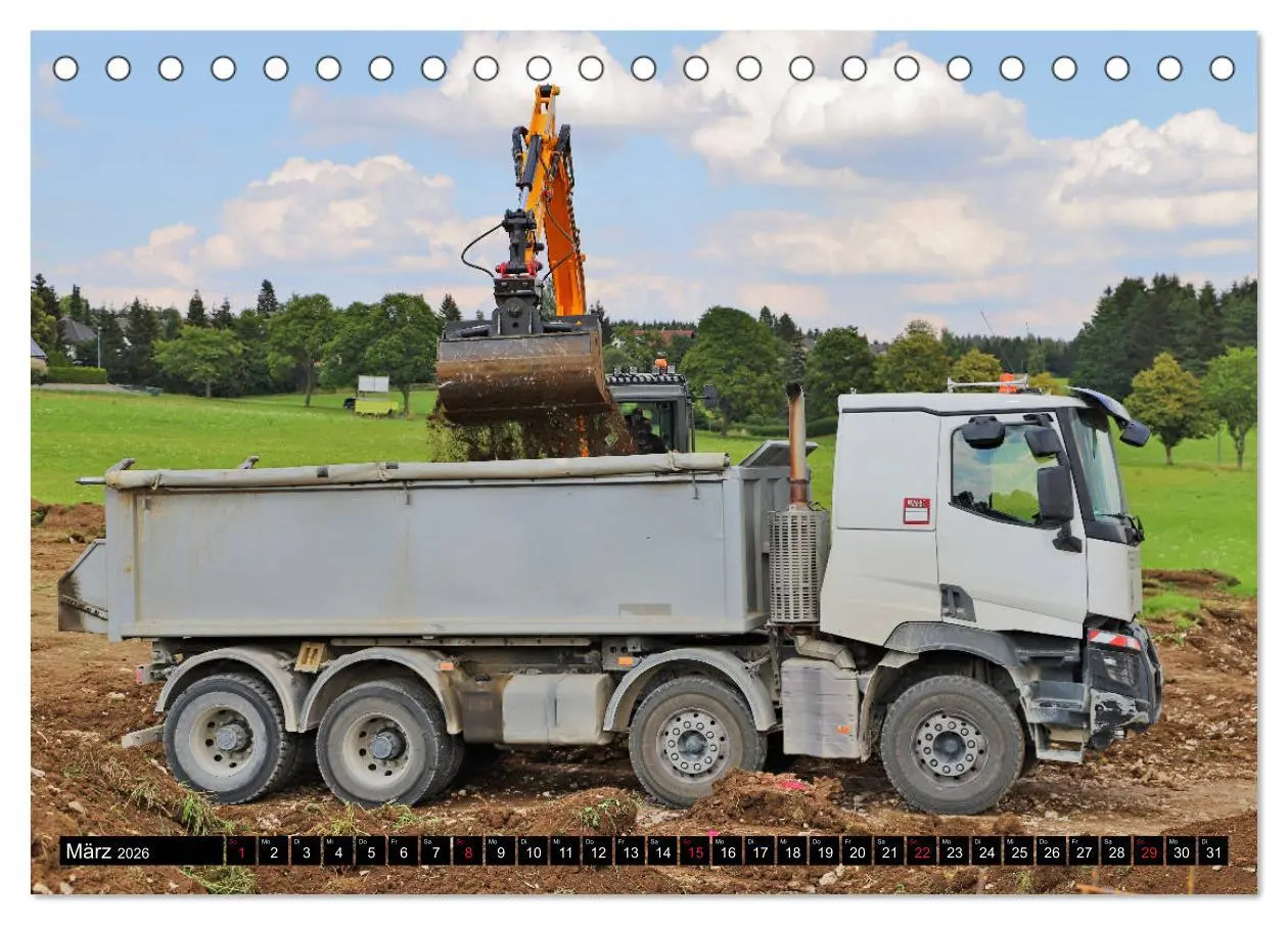 Bild: 9783457814956 | Baufahrzeuge auf der Baustelle (Tischkalender 2026 DIN A5 quer),...