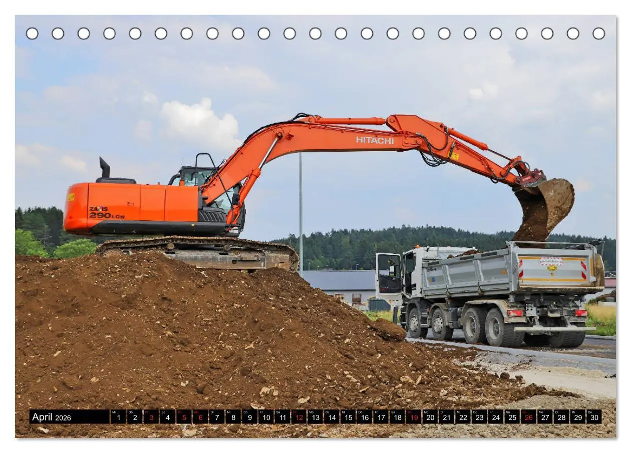 Bild: 9783457814956 | Baufahrzeuge auf der Baustelle (Tischkalender 2026 DIN A5 quer),...